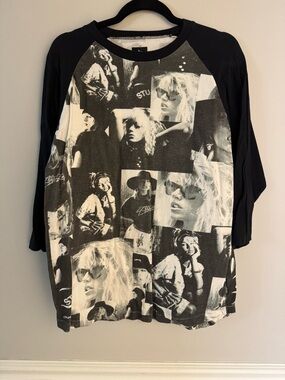 Stussy Black and White Logo Tee